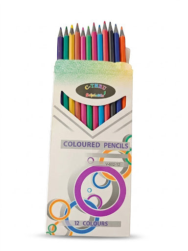 C-Thru Scholastix 12 Pack Full-Length Colour Pencils – Standard School Art & Project Pencils
