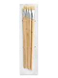 Natural Wooden Handle Bristle Artist Paint Brushes Set – Student Craft & Painting Brushes