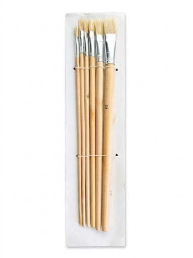 Natural Wooden Handle Bristle Artist Paint Brushes Set – Student Craft & Painting Brushes
