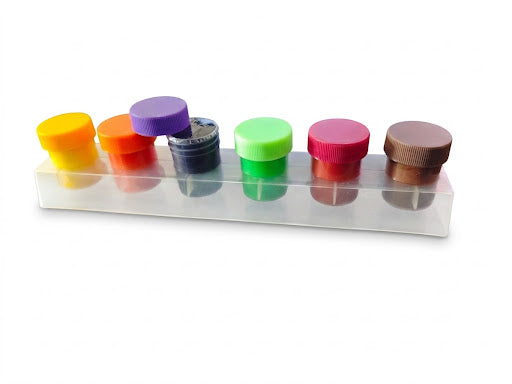 6-Piece Mini Poster Color Paint Pot Set in Plastic Tray – Student Washable Paint Pots