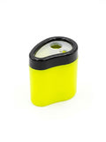 Dual-Hole Pencil Sharpener, Neon Yellow & Black