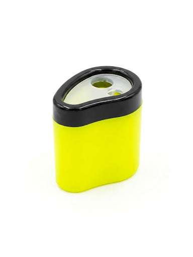 Dual-Hole Pencil Sharpener, Neon Yellow & Black
