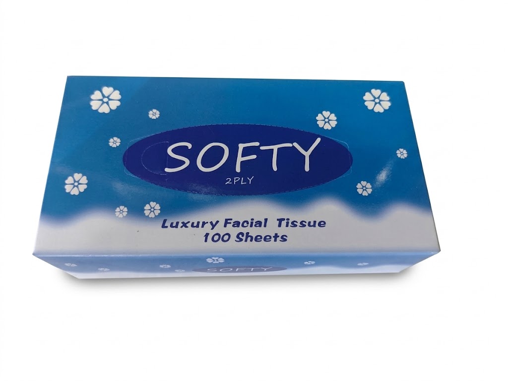 Softy Luxury Facial Tissues 100 Sheets 2-Ply – Soft, Absorbent & Gentle Everyday Facial Tissues