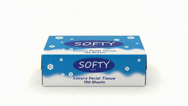 Softy Luxury Facial Tissues 100 Sheets 2-Ply – Soft, Absorbent & Gentle Everyday Facial Tissues