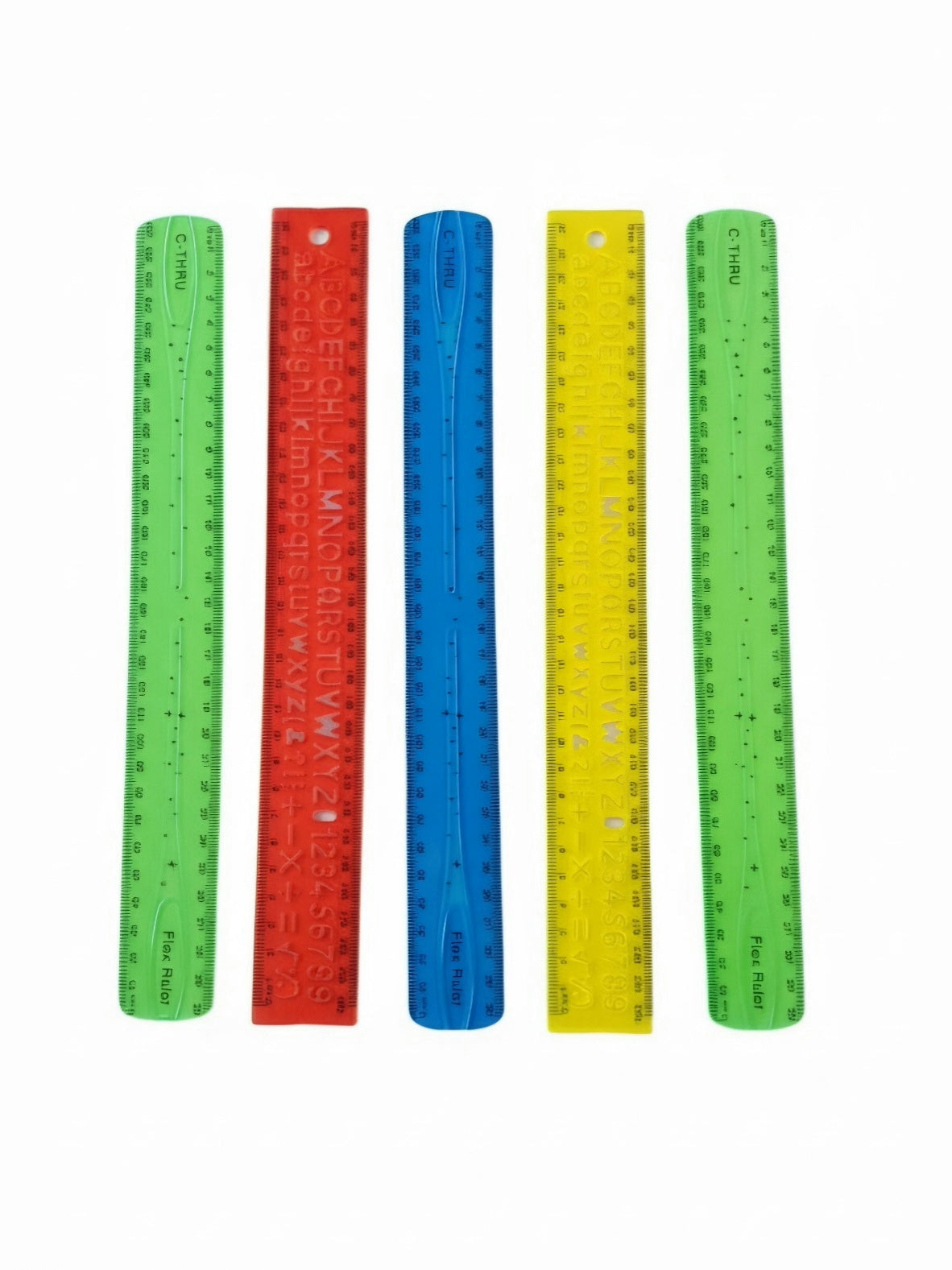 30cm Flexible Ruler With Stencil