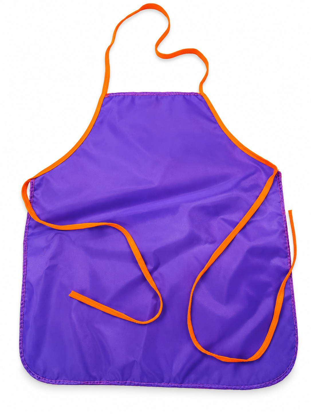 Kids Waterproof Art Apron (Purple & Orange) – Washable Mess-Proof Paint Smock for School & Crafts