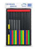 120-Bead Plastic Counting Abacus – Primary School Maths Learning Aid & Counting Tool