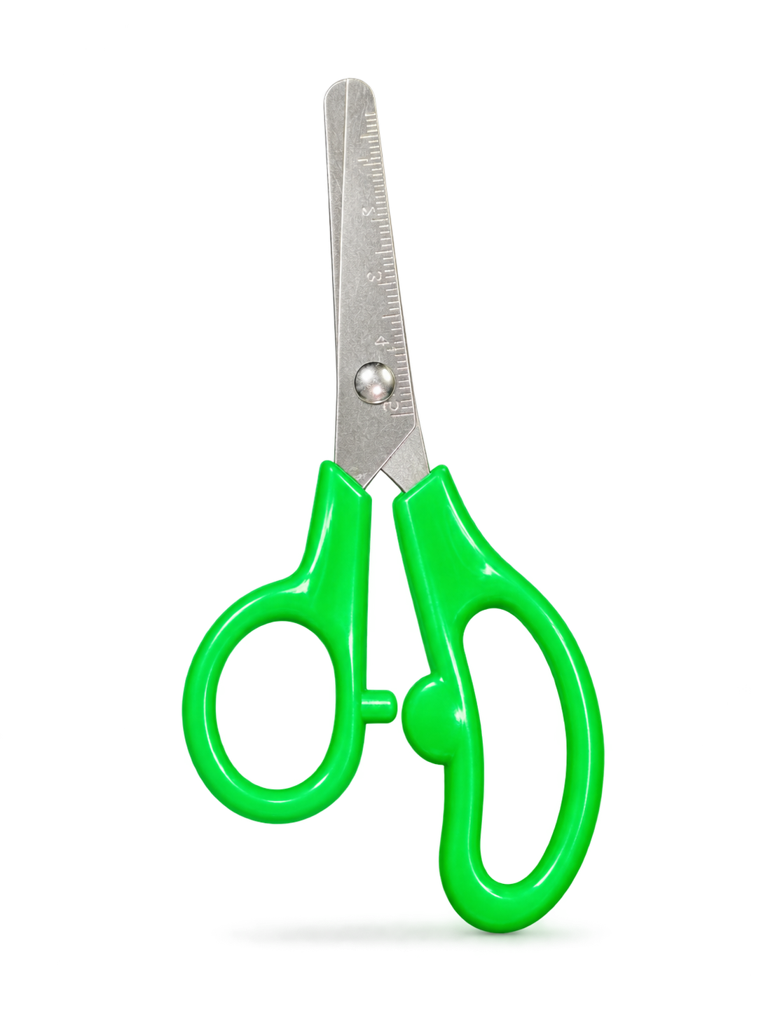 KIDS' SAFETY SCISSORS WITH RULER BLADE (GREEN)