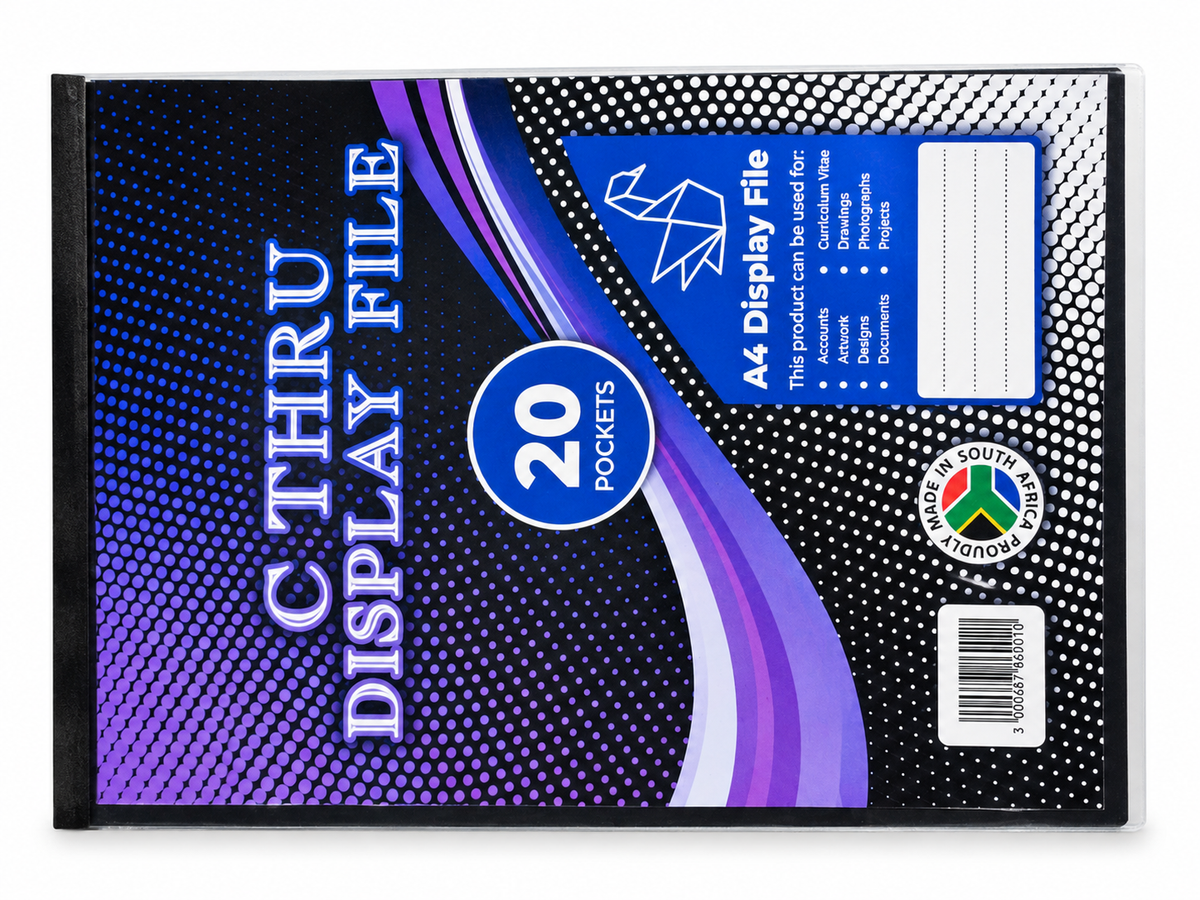 C-Thru A4 Display File, 20 Pockets