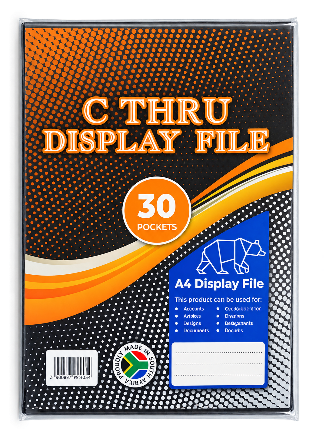 C-Thru A4 Display File, 30 Pockets