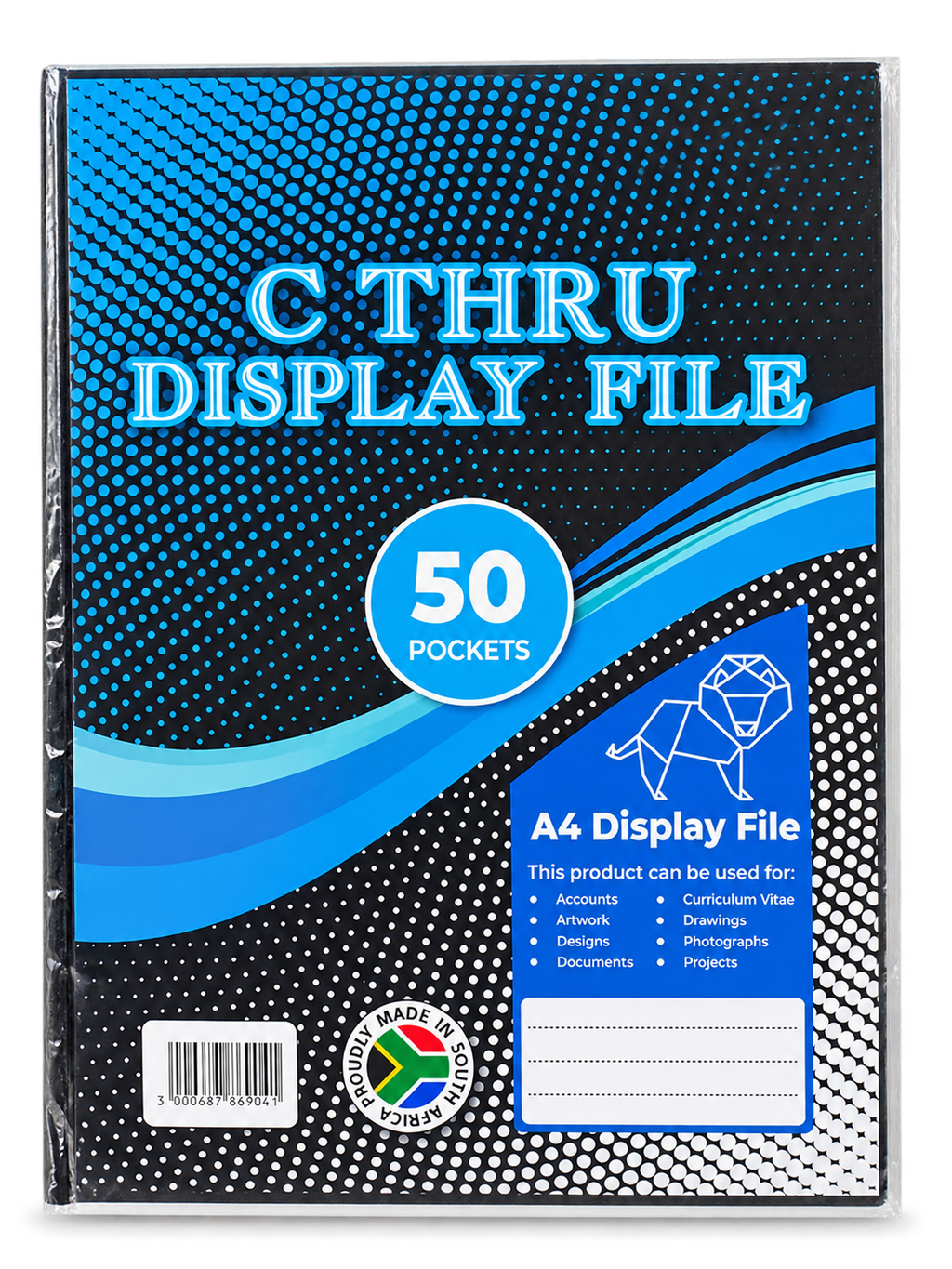 C-Thru A4 Display File, 50 Pockets