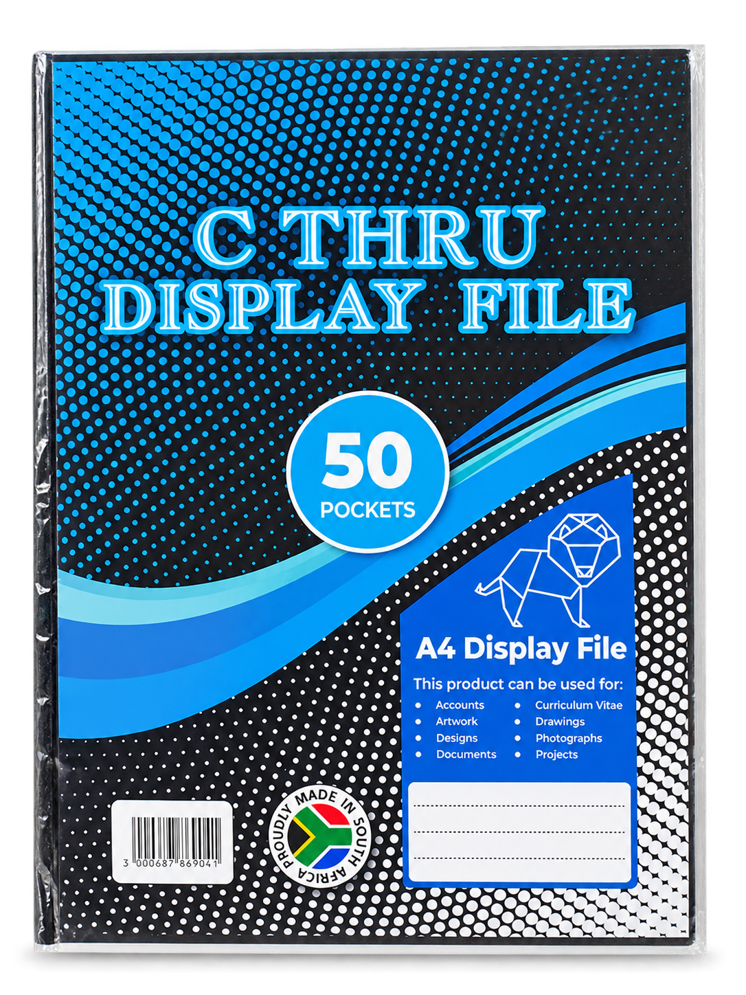 C-Thru A4 Display File, 50 Pockets