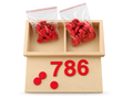 Wooden Numbers & Red Counters Math Set – Montessori Early Math Odd/Even & Counting Learning Aid