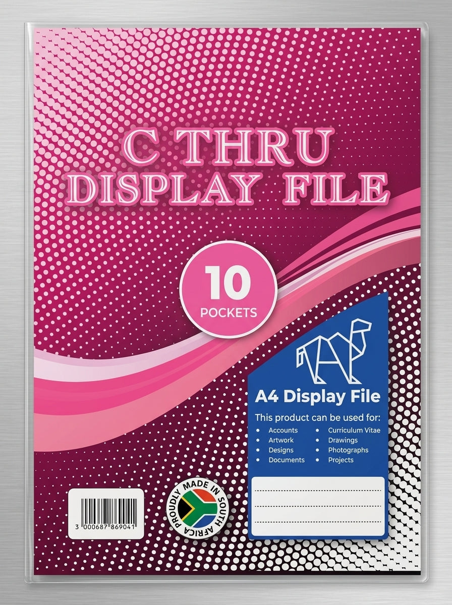 C-Thru A4 Display File, 10 Pockets