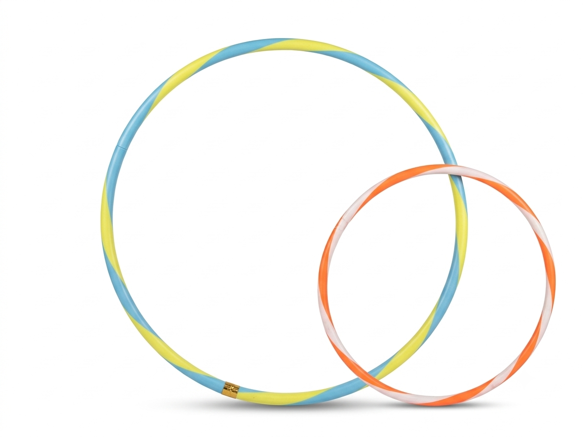 Two-Piece Plastic Exercise & Play Hoop Set – Kids Physical Education & Fitness Activity Hoops