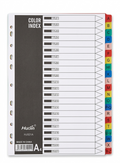 A4 Alphabetical A–Z Multi-Color Index Dividers – 20-Tab File Page Dividers for Ring Binders