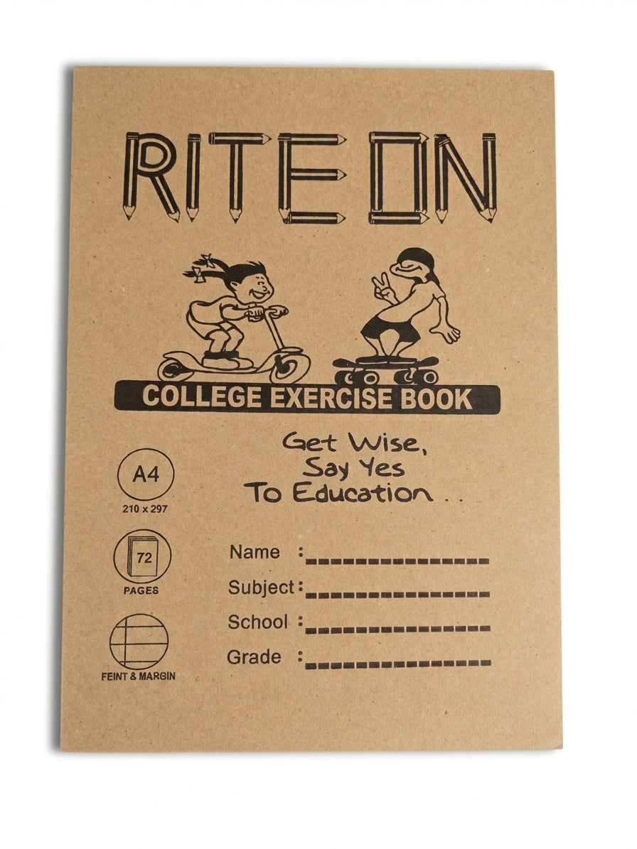 A4 College Exercise Book (72 Pages, Feint & Margin)