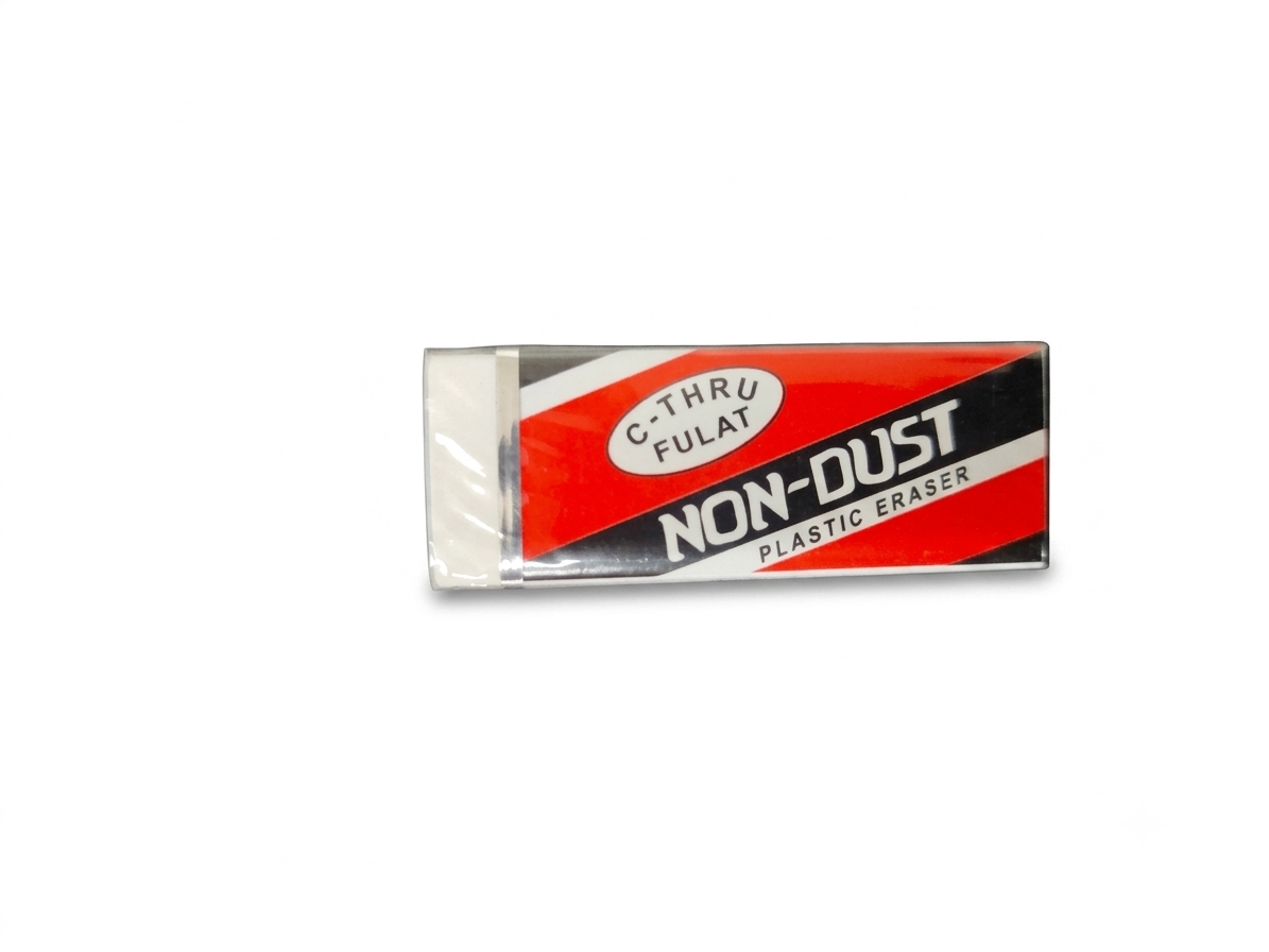 C-Thru Fulat Non-Dust Plastic Eraser – Smudge-Free School Pencil Eraser