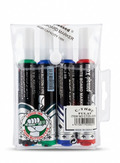 Whiteboard Marker Set (4-Pack) – Push-Button Chisel Point Dry Erase Markers