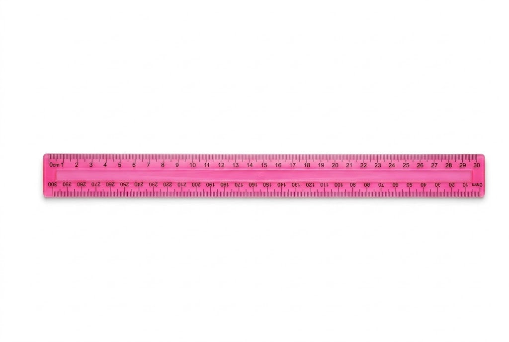 Pink Shatterproof Plastic 30cm Ruler – Flexible School & Office Measuring Ruler