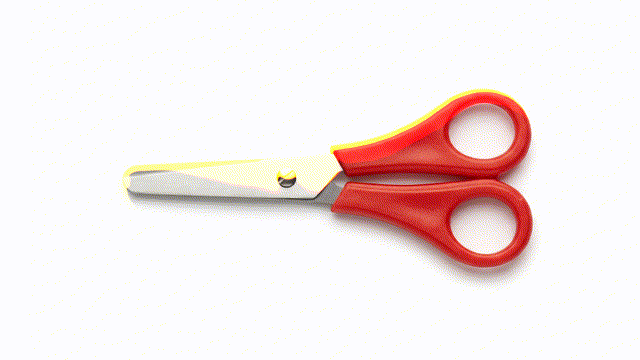 Kids Safety Scissors with Red Handles – Blunt-Tip School & Craft Scissors
